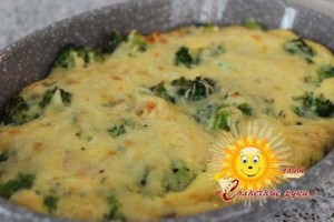 Запеканка из брокколи с семгой 