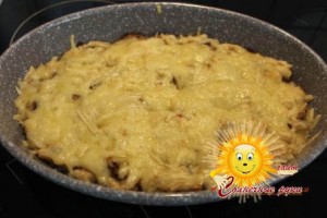 Рис с грибами в духовке.