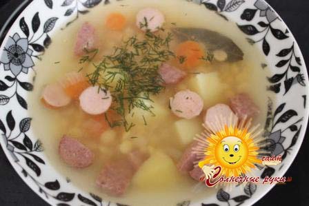 Гороховый суп Гороховый суп с копченостями Суп с колбасой