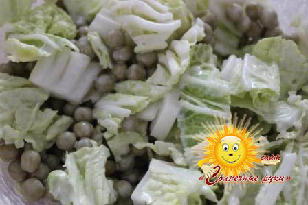 Салат с зеленым горошком Быстрые салаты Простые салаты